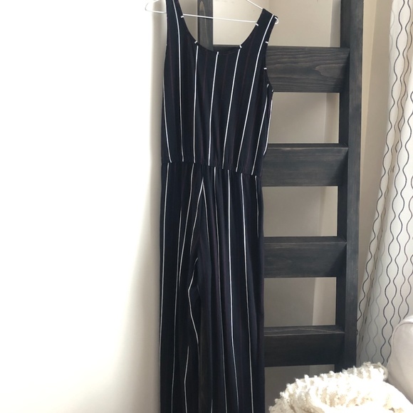 Lilly Morgan Black Striped Jumpsuit - Picture 2 of 4